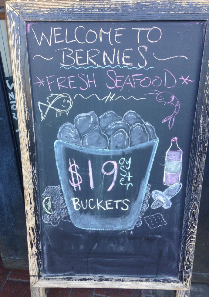 Bernies chalkboard